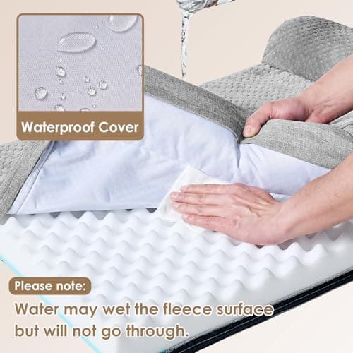 EHEYCIGA Extra Large Dog Bed Othorpedic 44x32x6.5, Memory Foam XL Dog Bed with Washable Removable Cover, Waterproof Pet Sofa Couch XLarge Size Dogs with Nonskid Bottom, Grey - Thumbnail 3