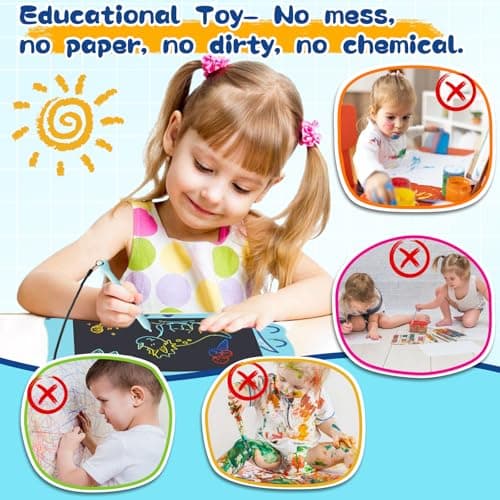 LCD Writing Tablet for Kids, Dinosaurs Drawing Pad Doodle Board for Kids, Colorful Toddlers Toys Drawing Board, Educational Toys for Boys Girls 3 4 5 6 7 8 Year Old Christmas and Birthday Gifts - Thumbnail 6