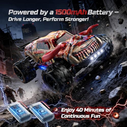 DEERC 9311E 1/18 All Terrain Fast RC Cars for Adults 40KPH,4WD Electric Off-Road Remote Control Monster Truck,2.4Ghz High Speed Car,Waterproof Monster Truck with 2 Batteries for Boys & Kids - Thumbnail 6