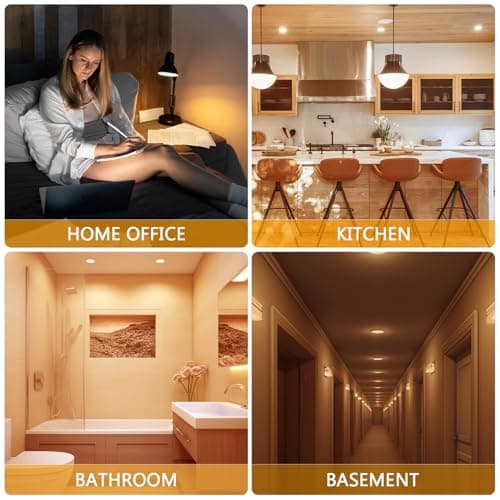 DAYBETTER BR30 led Light Bulb, Dimmable LED Bulbs 65W Equivalent, 2700K Warm White Light Bulbs Indoor Flood Light for Bedroom Kitchen Living Areas Hallway, 800 Lumens, E26 Standard Base, 24 Pack - Thumbnail 6