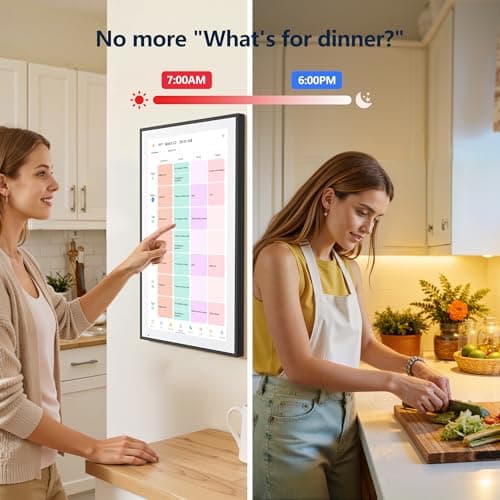 Digital Calendar, 15.6 Inch Wall Planner Electronic Calendar & Chore Chart, Smart Touchscreen Interactive Display for Family Schedules, Great for Organizing Your Routines, Wall & Desk Mountable - Thumbnail 4