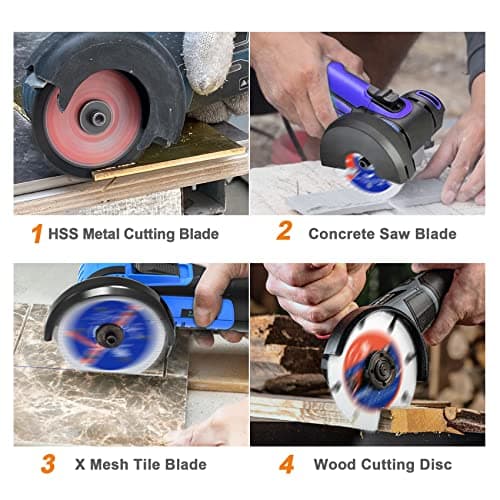 3inch Diamond Saw Blades for Cutting Wood Metal Stone - Tile Cutting Disc 75mm Arbor10mm for Granite Marble Stone Hard Concrete Reinforced Concrete 4pcs - Thumbnail 2