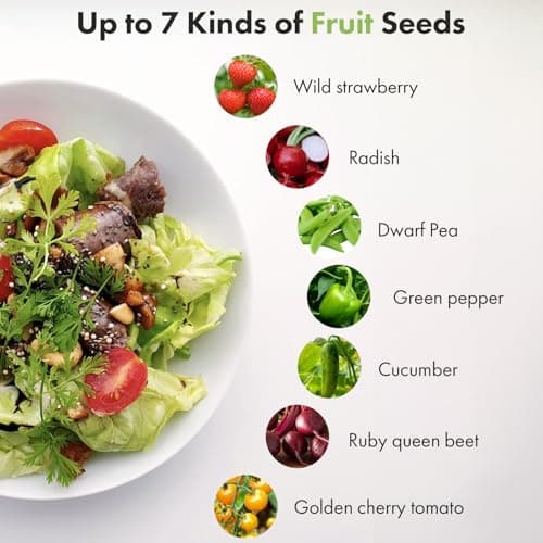 LYKOCLEAN 12 Pods Fruit Seed Pod Kit for AeroGarden, idoo, Ahopegarden Hydroponic Growing System Indoor Garden, Include Strawberry, Golden Cherry Tomato, Cucumber, Radish, Dwarf Pea, Green Pepper - Thumbnail 3