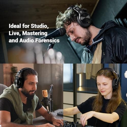 OneOdio A70 Bluetooth Over Ear Headphones, Wireless Headphones with 72H Playtime, Hi-Res, Built-in Mic, 3.5mm/6.35mm Wired Audio Jack for Studio Monitor & Mixing DJ Guitar AMP, Computer PC Gaming - Thumbnail 6