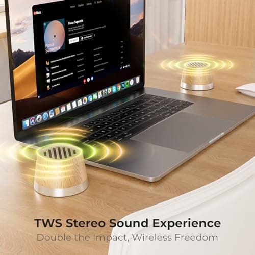 Magnetic Bluetooth Speaker, Wireless Charger Station, Portable Mini Speaker with Wireless Charger & Phone Stand, Bluetooth Speakers for Kitche, Refrigerator, Anything Magnet, Gifts (Light Beige) - Thumbnail 5