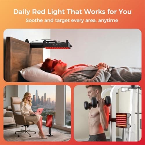 BestQool Red Light Therapy Panel, 6 Wavelengths Infrared Light Therapy with Stand, FSA-HSA Elite Grade 60 LED Dual Chip Red Light Therapy for Body, Face, Infrared and Red Light Lamp, 140W - Thumbnail 4