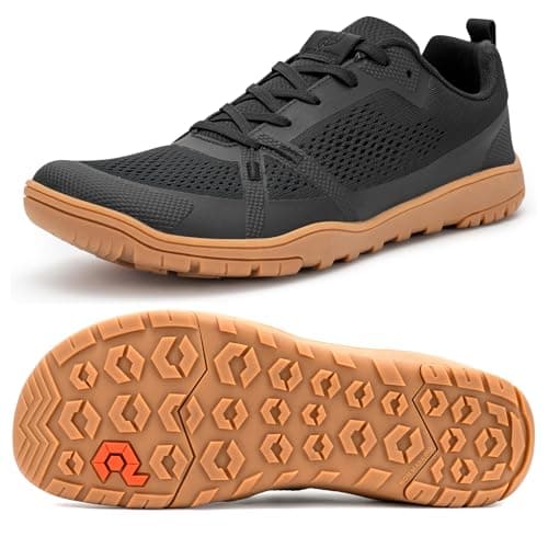 Pulltop Barefoot Wide Toe Box Shoes for Women - Trail Running Gym Shoes | Zero Drop Sole | Minimalist Crossfit for Trainer Black Gum Size 9 - Image 1