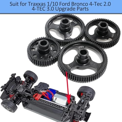 Qloi-LeUe Spur Gear 48T 55T 62T 70T 48P Hardened Steel Gears for Traxxas 1/10 Ford Bronco 4-Tec 2.0/4-TEC 3.0 Upgrade Parts (62T) - Thumbnail 3