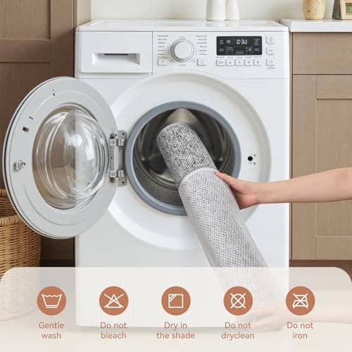 PADOOR Thin Bathroom Runner 24"x48", Braided Bath Mats for Bathroom fits Under Door, No-Slip Rubber Bath Rugs, Machine Washable & Quick Dry Absorbent Bath Mat (Grey) - Thumbnail 6