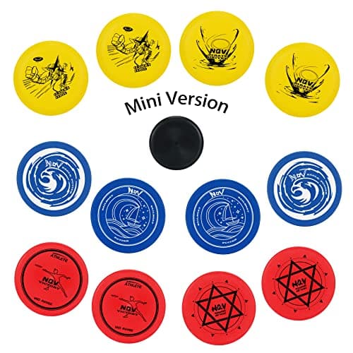 NQV Disc Golf Set with Backpack,Disc Golf Beginner Set,12 Pack Flying Discs with Putters Drivers Mid Ranges+1 Blue Disc Golf Bag Fluorescent Portable Outdoor Indoor - Thumbnail 5