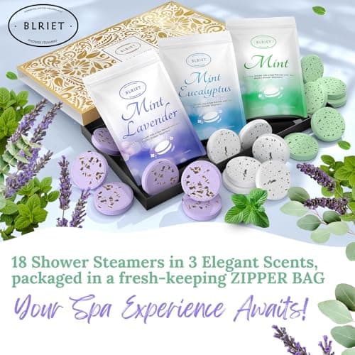Shower Steamers Aromatherapy 18 Pack Mothers Day Gifts for Wife Women Her Him Romance Birthday Spa Basket Natural Essential Oils Stress Relief Mint Lavender Relaxation for Mom Men Teens Adults Travel - Thumbnail 4