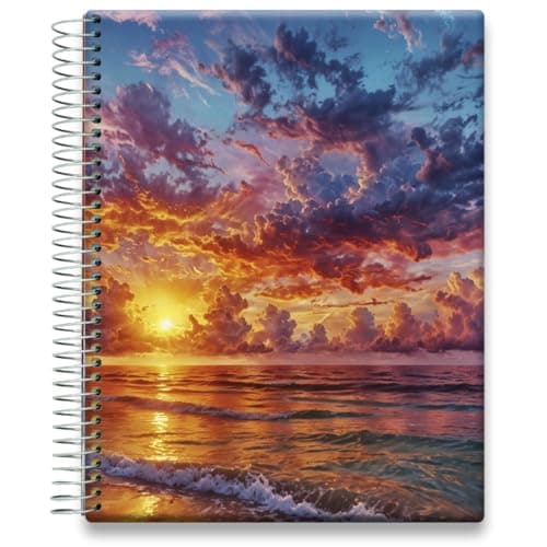 Tools4Wisdom Planner 2026-2027 - Dated April 2026-2027 June - Weekly Monthly Daily Academic Year Calendar with Stickers, Tabs, Pocket & Thick Paper - Spiral Bound 8.5x11 Hardcover - A6J7 - Blue Sunset