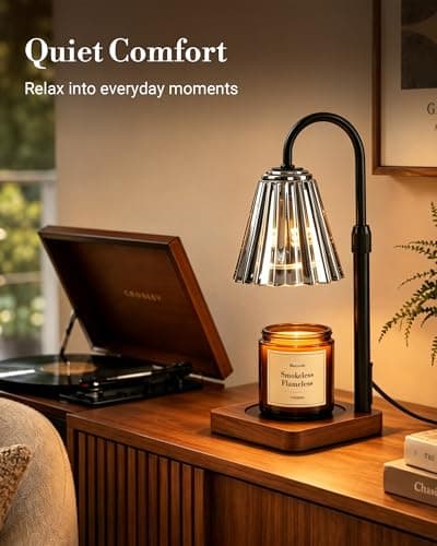 Marycele Vintage Candle Warmer Lamp with Timer Dimmer, Adjustable Height - Thumbnail 3