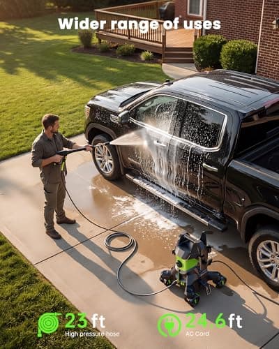 KVAOK Power Washer, 4 Quick Connect Nozzles - Thumbnail 3