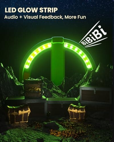 Metal Detector for Kids, Intuitive Color LCD Display, 6.7” Glowing LED Coil, Kid-Safe Lightweight with Adjustable Handle & 4” Precision Deepth, Perfect Educational Gift for Kids Ages 3-12, Orange - Thumbnail 6