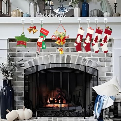 32 Hooks and 40 Strips, Clear Small Wall Hooks for Hanging, Wire Toggle Hooks for Walls No Damage, Utility Hooks Heavy Duty with Adhesive Strips for Hanging Decorations in Living Spaces, No Tools. - Thumbnail 2