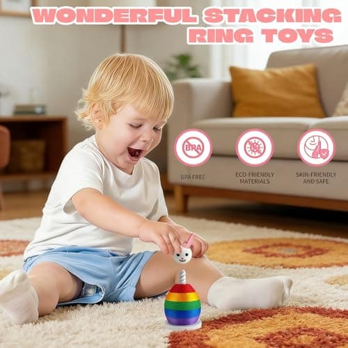 PDUODOU Easter Stacking and Eggs Toy PLA Sensory Montessori Toys Building Blocks for Infant Toddler Early Development - Thumbnail 4