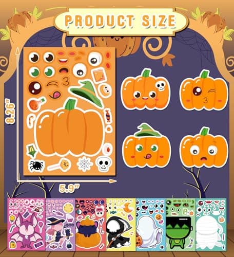 Halloween Party Favors,Halloween Stickers,DIY Crafts Stickers for Kids - Thumbnail 2
