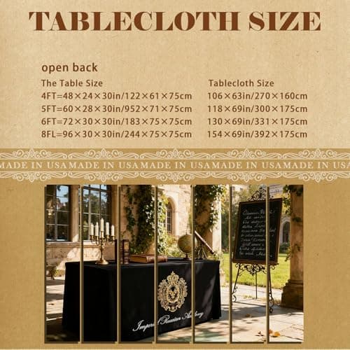 YOUYINYOU Shipping Next Day Custom Table Cloth with Logo Image Text 4/5/6/8/10FT for Business Tradeshow Events Company School Shop Other Important Events (108" L x 63" W) - Thumbnail 4