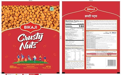 Bikaji Crusty Nuts 400G | Authentic Indian Besan Crunchy Snack | Ready-to-Eat Namkeen Party Mix | Traditional Homemade Recipe | Indian Savory Snack Food – 14.1 oz - Thumbnail 2