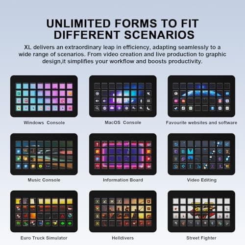 TreasLin/VSDinside XL Streaming Deck & Macro Keypad – 32 Customizable Keys with Scroll Wheels + RGB Light, Programmable Shortcut Keyboard for Gamers Creators Work on OBS Twitch Zoom Teams PS Excel - Thumbnail 2