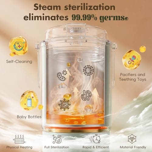 Portable Bottle Warmer for Travel, 120W Fast Heating, Easy to Clean& 8-Temperature Portable Milk Warmer for Babies and Infants,24-Hour Keep-Warm for Baby Formula, Breast Milk & Waterm,Green - Thumbnail 3