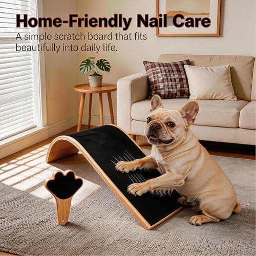 ASEWOTOS Dog Scratch Board with Mini Dog Nail File Board, Curved Dog Nail Scratch Board Set for Easy Dog Nail Trimming, Alternative to Dog Nail Clippers and Dog Nail Grinders - Thumbnail 3