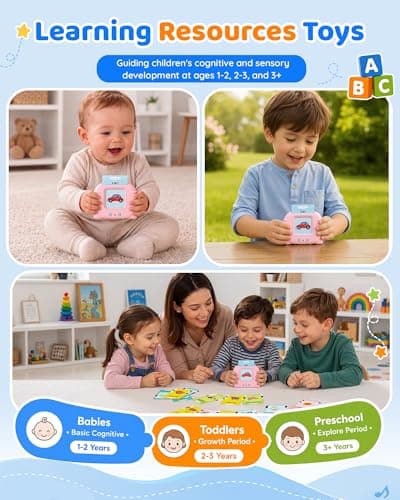 Aullsaty Toddler Toys Talking Flash Cards for 1 2 3 4 5 6 Year Old Boys and Girls, Autism Sensory Toys for Autistic Children, Learning Educational Montessori Speech Therapy 248 Sight Words Kids Gifts - Thumbnail 5