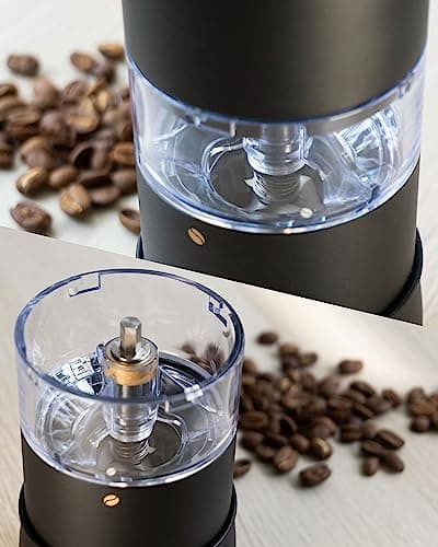 PALICO GrindTech - Portable Rechargeable Electric Coffee Grinder, Cordless Charging Base with Type C, 20 grind size SUS Conical Burr, for Home/Office/Travel or Camping, Mobile Apps support - Thumbnail 4