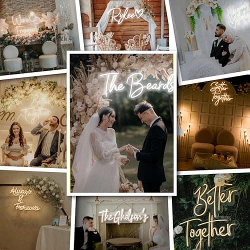 BCCPNL Custom Neon Sign for Room Decoration and Wedding Day;Neon Sign Customizable for Name, Wedding,birthday,party,bar,Valentine's Day.Girlfriend. - Thumbnail 4