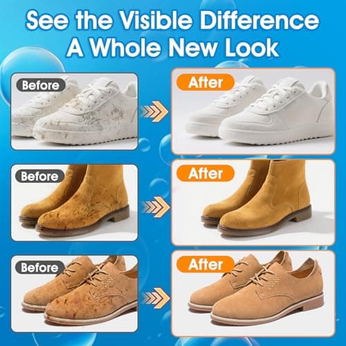 Nanoxa Suede Shoe Cleaner, Suede Cleaner Removes Dirt and Stains, Suede Shoe Cleaning Kit with Brush and Towel, Foam Shoe Cleaner for Suede, Nubuck, Leather, Boots, Sneakers & Trainers - Thumbnail 3