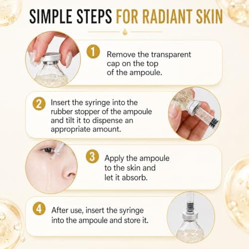 Silk Peptide Intensive Lifting Ampoule, Deep Collagen Serum, Copper Peptides, Instant Face Lift, Smooth-Looking Skin for Skincare, 1.01 Fl Oz / 30ML - Thumbnail 6