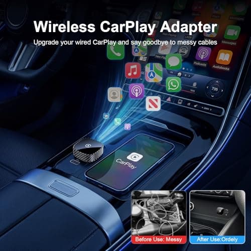 Wireless CarPlay Adapter for Apple iPhone & Android Auto 2026 Upgrade - Bluetooth & Wi-Fi, Plug & Play, 3X Fast Auto-Reconnect, No Latency, Convert Wired to Wireless Car Play Adapter (Black) - Thumbnail 3