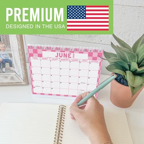 Small Desk Calendar 2026-18-Month 2026 Desk Calendar Small for Home, Office & Classroom, Standing Flip Desks Calendars 2026-2027, Gifts for Coworkers, Teachers & Students - Thumbnail 3