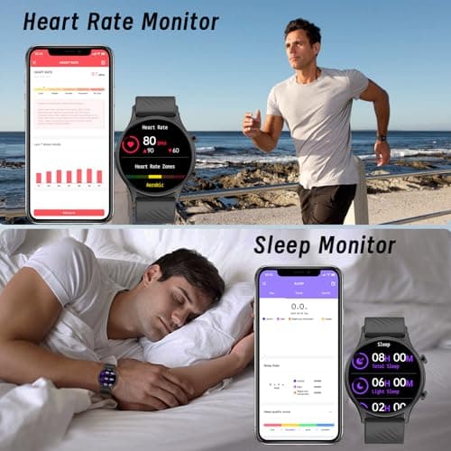 Smart Watches for Women,Fitness Smart Watch (Answer/Make Call), 1.4"Screen Waterproof Smart Watches with 123 Sports Modes/Heart Rate Monitor/Sleep Tracker, Watches for Women for Android iOS Black - Thumbnail 3