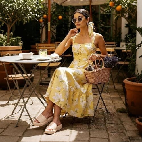 EQAUDES Wedge Sandals for Women Espadrille Open Toe Beach - Raffia, Platform, Summer, Outdoor, Straw, Comfortable, Beige, Vacation Sandal for Womens - Thumbnail 5