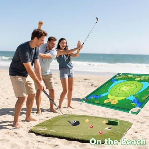 VQRZG Golf Chipping Game, Play PortableGolf Target Practice Game Set, Fun Indoor & Outdoor Family Yard Game for Backyard, Beach, Parties, Office (Golf Chipping Game Set) - Thumbnail 6
