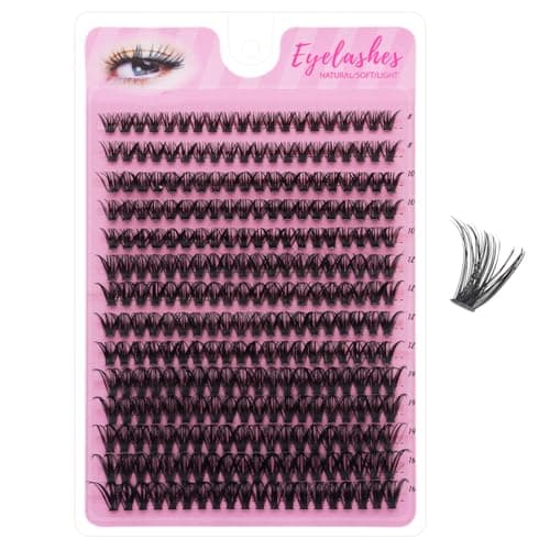 DIY Lash Extension Kit, 280PCS 50D Individual Cluster Lashes, Mixed Length 8–16mm Eyelash Extensions, At Home Lash Extensions for Natural Full Volume Look - Image 1