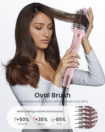 5 in 1 Hot Air Styler Wrap - High-Speed Hair Dryer, Volumizing Brush with Auto Curlers, Fast Drying & Frizz-Free Styling Straightening, No Heat Damage, Includes Travel Bag, Gift for Women - Thumbnail 4