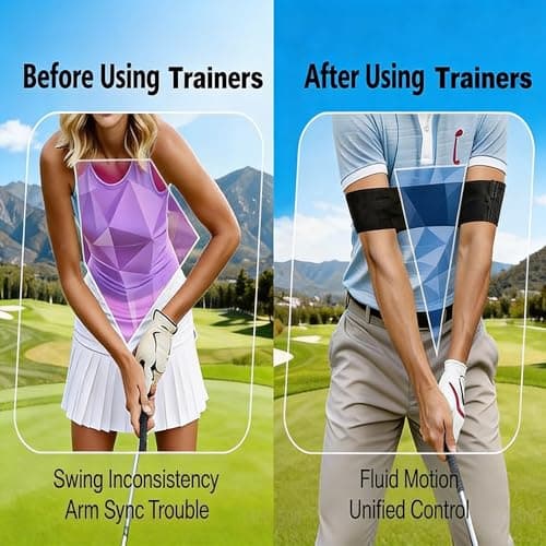 Crilano Golf Swing Trainer, Golf Training Ball for Men Inflatable with Inflator Pump Assist Golf Swing Trainer Golf Swing Assistant for Beginner - Thumbnail 6
