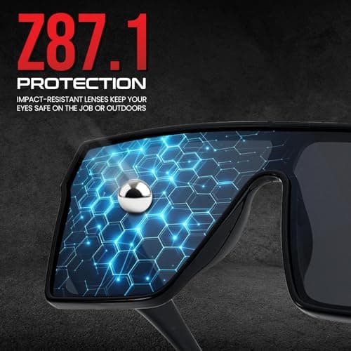DreamCalf Z87 Polarized Sunglasses for Men Big Square Polarized Z87.1 Sun Glasses with UV Protection - Thumbnail 5