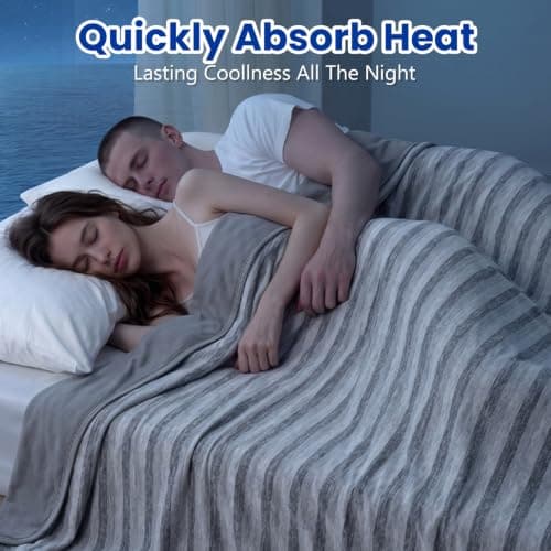 GOHERO Cooling Blanket Throw- 50"x70" Summer Cooling Throw Blanket for Hot Sleepers Arc-Chill Q-Max >0.45 Cool Fiber, Keeps Cool for Night Sweats, Soft Lightweight Sofa Blankets for Kid Adults - Thumbnail 2