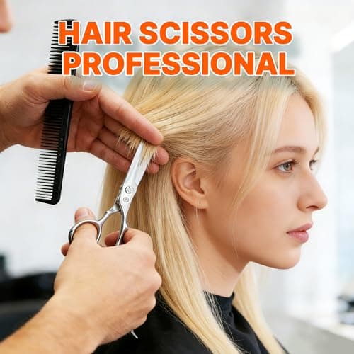 ETHYXE Professional Hair Cutting Scissors – Ultra Sharp 440C Stainless Steel Barber Shears for Precise Cutting, Salon & Home Hairdressing - Thumbnail 6