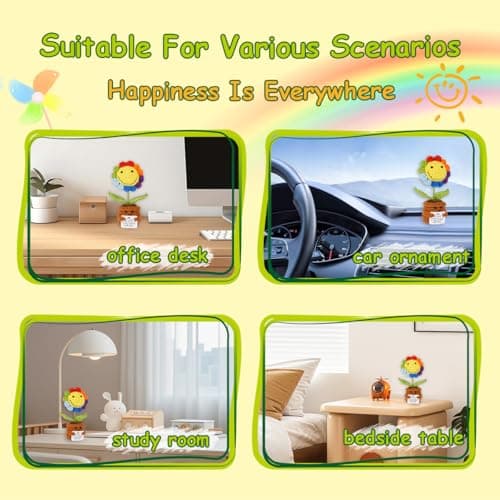 2 Pack Positive Crochet Animals Birthday Gifts for Women Men Includes Motivational Cards and a Wooden Base Cute Small Gift for Son Mom Dad Daughter Sister Friend Coworkers - Thumbnail 6