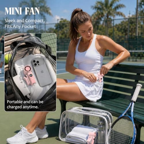 AeroVibes Portable Handheld & Clip-On Fan, 4 Speeds,Mini Fan - Thumbnail 5