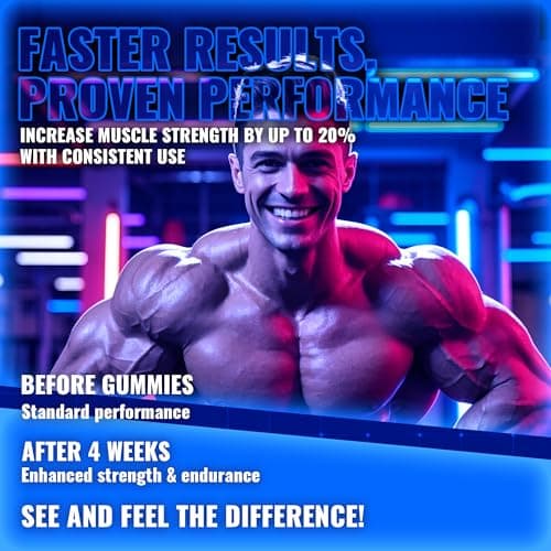 zipvit Creatine Monohydrate Gummies (5g) – Pre-Workout Energy & Muscle Growth Support for Men & Women | Blueberry Electrolyte Gummies (135 Count) - Thumbnail 6