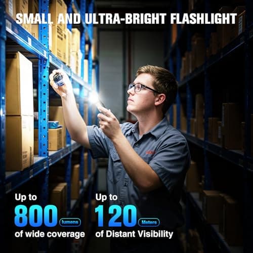 RECHOO Rechargeable Flashlights High Lumens 4Pack, Magnetic EDC Flashlight with Clip, 8 Modes Powerful Pocket LED Flashlight, Waterproof Portable Flat Flashlights for Home Camping Emergency - Thumbnail 5