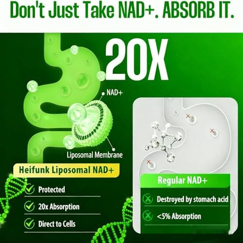 1PCSLumine Organics NAD+ Supplement for Energy Metabolism Support, Liposomal Capsules Containing Resveratrol,Nicotinamide Ribosidean & Quercetin,Alternative to NMN Supplement,Gluten-Free,Vegan (1PCS) - Thumbnail 6