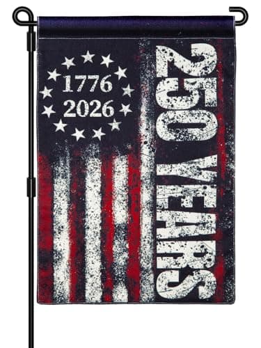 250 Anniversary USA Flag Garden Flags for Outside Double-Sided Patriotic Banner 12x18 Inch Yard Decor, Flag Only