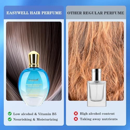 EASYWELL Hair Perfume for Women, Christmas Gift Birthday Gifts for Mom and girls, Leave In Conditioner Spray with Vitamin B5, Hair Care Fragrance, Hair Oil Mist, Oceanic Osmanthus, 2.5 fl oz - Thumbnail 3